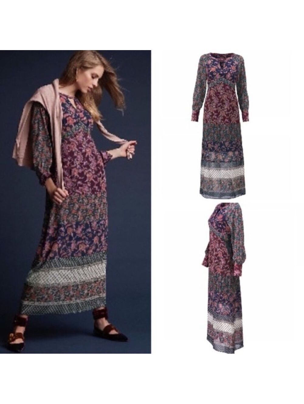 Cabi 3675 Festive Maxi Dress Size M